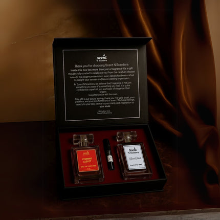 Baadshah & Feminine Legacy Premium Perfume Gift Box For Men & Women | FREE Gift Box & Gift Bag